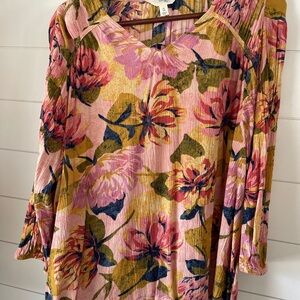 Terra & Sky Multicolor Floral Blouse